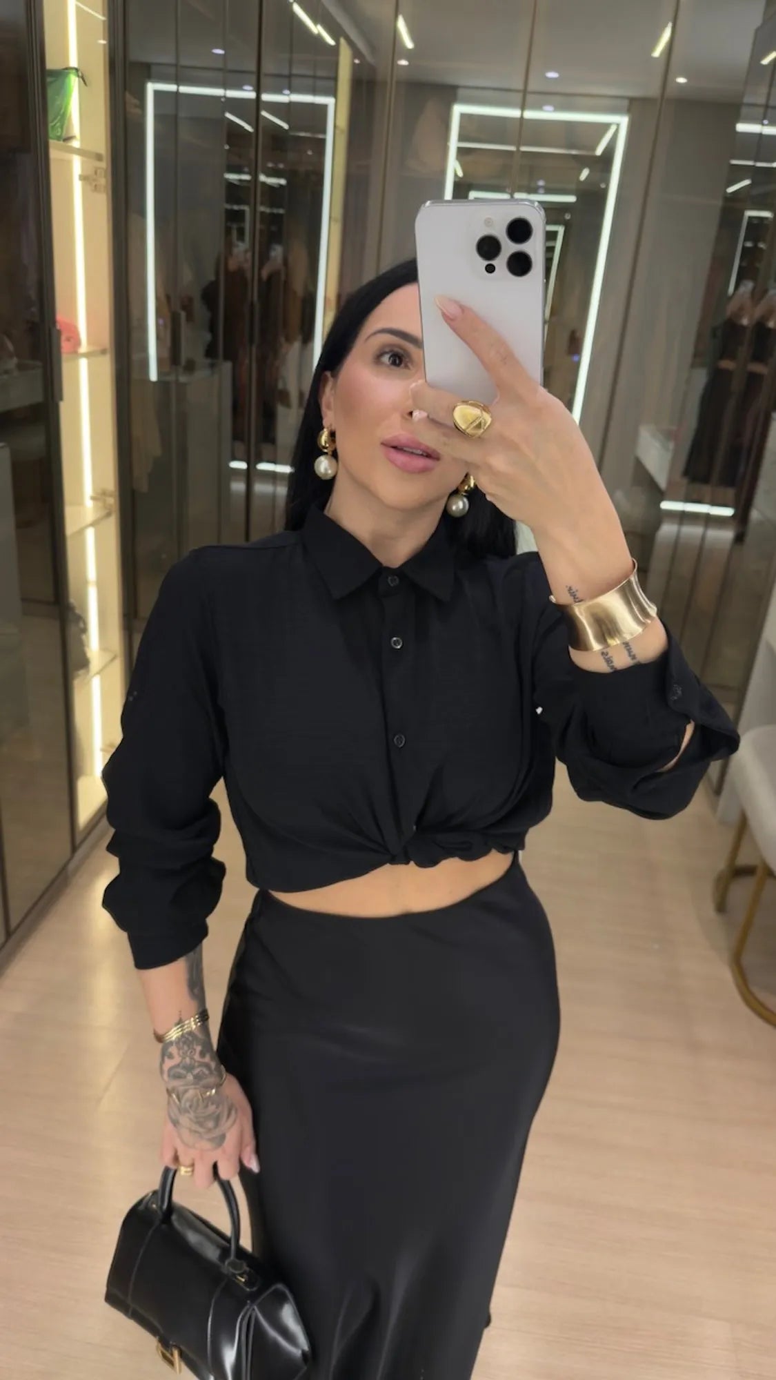 CAMISA MANGA-LONGA PRETO