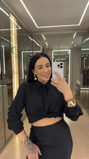 CAMISA MANGA-LONGA PRETO