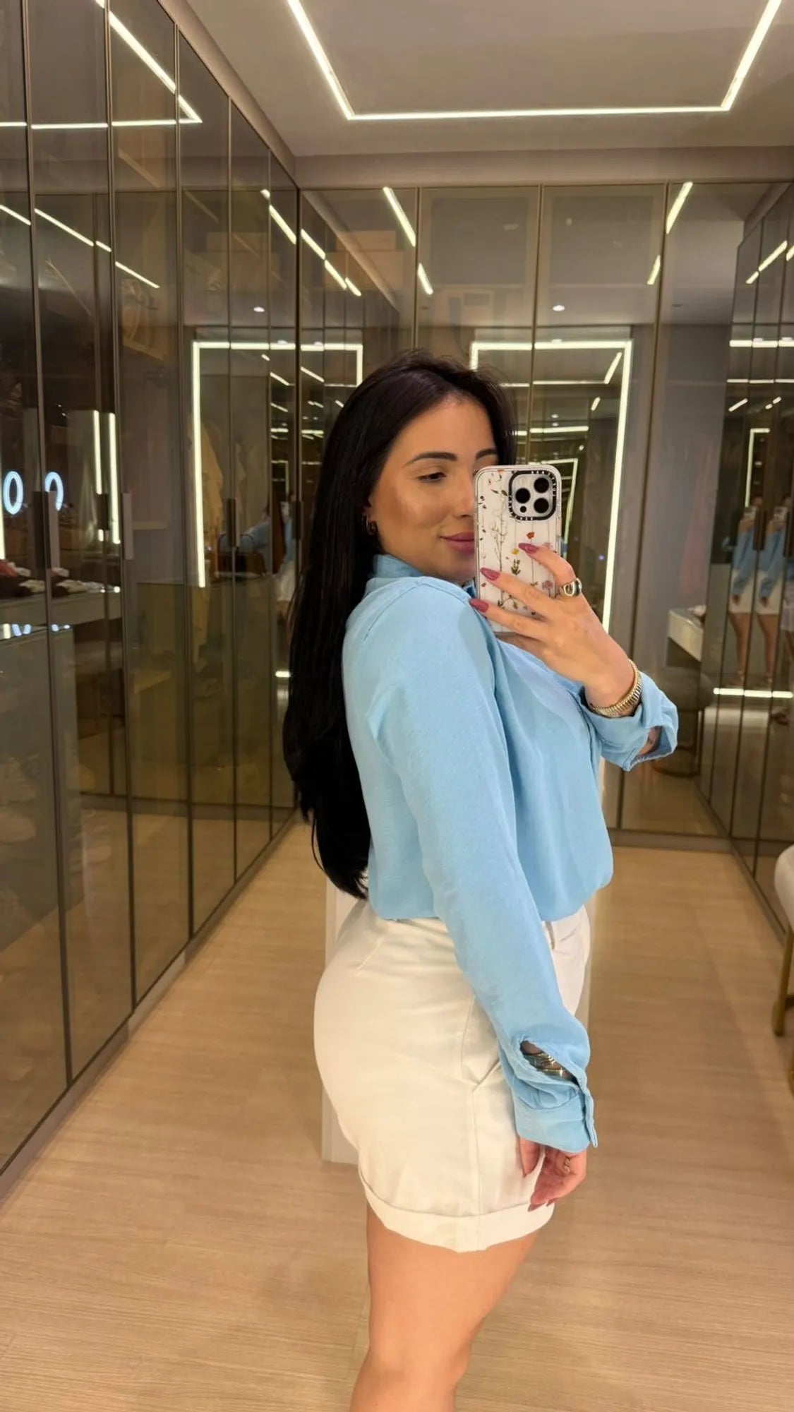 CAMISA MANGA-LONGA AZUL BEBÊ